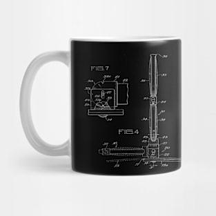 Foldable Highway Warning Signals Vintage Patent Hand Drawing Mug